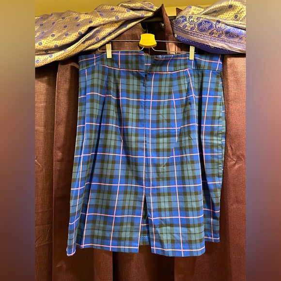 ELOQUII Plaid Column Skirt - Picture 2 of 11